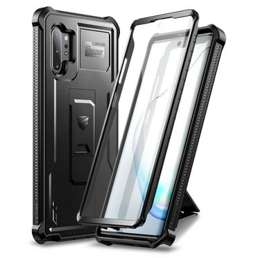 Dexnor for Samsung Galaxy Note 10+ Plus Case, [Built in Screen Protector and Kickstand] Heavy Duty Military Grade Protection Shockproof Protective Cover for Samsung Galaxy Note 10 Plus,Black