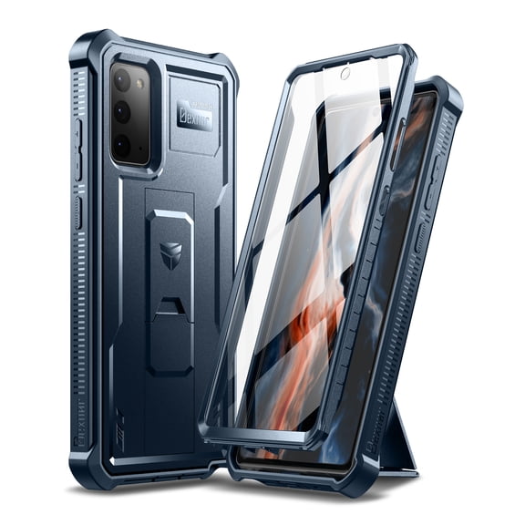Dexnor for Samsung Galaxy Note 20 5G Case, [Built in Screen Protector and Kickstand] Heavy Duty Military Grade Protection Shockproof Protective Cover for Samsung Galaxy Note 20 Blue