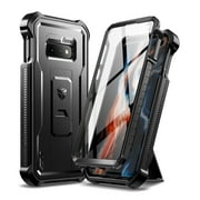 Cover per Samsung Galaxy S10e - Custodia magnetica per assorbimento a 360 gradi, protezione doppia aptica, ultra sottile, trasparente anteriore posteriore in vetro temperato, in metallo, telaio in