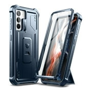 Dexnor for Samsung Galaxy S21 Case, [Built in Screen Protector and Kickstand] Heavy Duty Military Grade Protection Shockproof Protective Cover for Samsung Galaxy S21 5G, 6.2 inch Blue