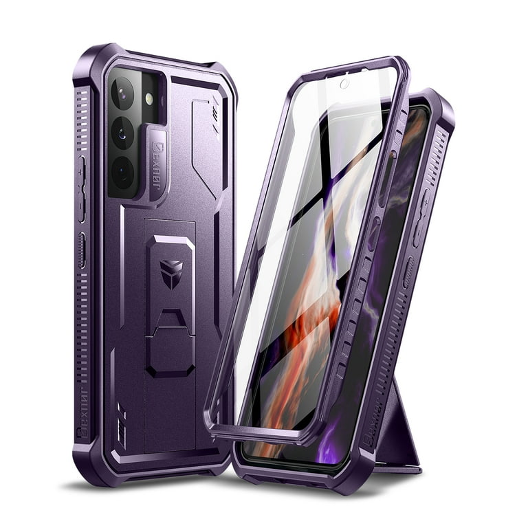 Dexnor for Samsung Galaxy S22 Case, [Built in Screen Protector and  Kickstand] Heavy Duty Military Grade Protection Shockproof Protective Cover  for
