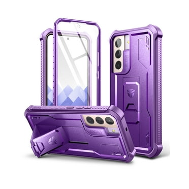 Dexnor for Samsung Galaxy S22 Plus Case, [Built in Screen Protector and Kickstand] Heavy Duty Military Grade Protection Shockproof Protective Cover for Samsung Galaxy S22 Plus 5G,Purple