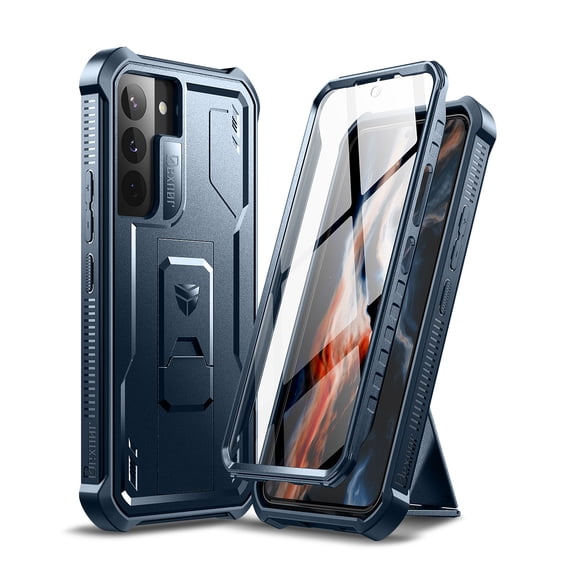 Dexnor for Samsung Galaxy S22 Plus Case, [Built in Screen Protector and Kickstand] Heavy Duty Military Grade Protection Shockproof Protective Cover for Samsung Galaxy S22 Plus 5G,Blue