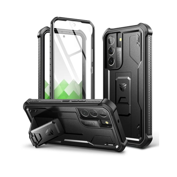 Dexnor for Samsung Galaxy S22 Plus Case, [Built in Screen Protector and Kickstand] Heavy Duty Military Grade Protection Shockproof Protective Cover for Samsung Galaxy S22 Plus 5G,Black