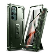 Dexnor for Samsung Galaxy S22 Ultra Case/6.8 inches, [Built in Screen Protector and Kickstand] Heavy Duty Military Grade Protection Shockproof Protective Cover for Samsung Galaxy S22 Ultra 5G,Green