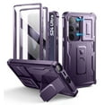thumbnail image 1 of Dexnor for Samsung Galaxy S24 Ultra Case with Built-in Slide Camera Cover & Screen Protector & Kickstand, Shockproof Rugged Case Full-Body Bumper Protective Cover for Galaxy S24 Ultra 2024, Purple, 1 of 8