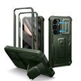 thumbnail image 1 of Dexnor for Samsung Galaxy S25 Case with Built-in Slide Camera Cover & Screen Protector & Kickstand, Heavy-Duty Shockproof Rugged Case Full-Body Bumper Protective Cover for Galaxy S25 2025, Green, 1 of 8