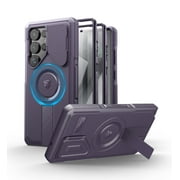Dexnor for Samsung Galaxy S25 Ultra Case with Flip Camera Cover & Adjustable Kickstand &Built-in Screen Protector,Compat