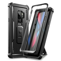 Dexnor for Samsung Galaxy S9+ Plus Case, [Built in Screen Protector and Kickstand] Heavy Duty Military Grade Protection Shockproof Protective Cover for Samsung Galaxy S9 Plus Black