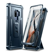 Dexnor for Samsung Galaxy S9+ Plus Case, [Built in Screen Protector and Kickstand] Heavy Duty Military Grade Protection Shockproof Protective Cover for Samsung Galaxy S9 Plus Blue