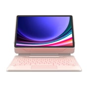 Dexnor for Samsung Galaxy Tab S10+ Plus/S9+ Plus/S9 FE+ Plus/S8+ Plus/S7+ Plus/S7 FE Case with Keyboard 12.4" Floating Cantilever Magnetic Stand Multi-Touch Trackpad Backlit S Pen Holder - Pink