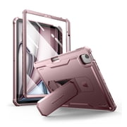 Dexnor for iPad Air 13 Inch Case 2025/2024 M3/M2 with Pencil Holder, [Built-in Screen Protector & Multi-Angle Kickstand] Heavy Duty Shockproof Full Body Protective Cover for iPad Air 13, Pink