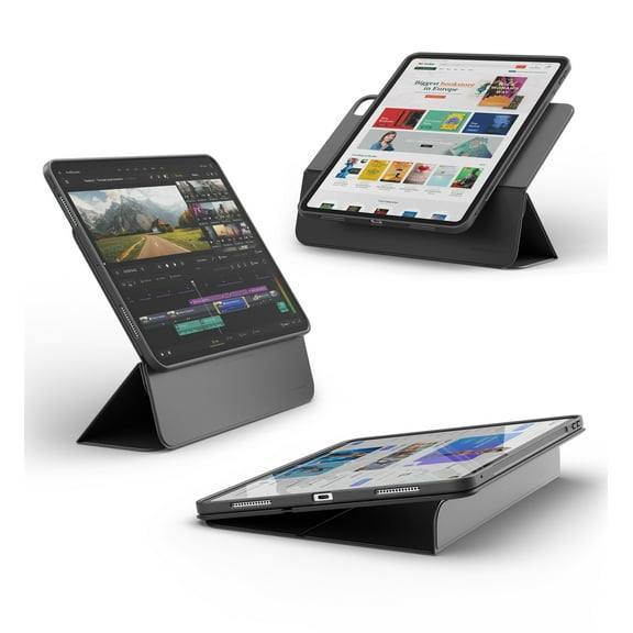 Dexnor for iPad Pro 13 Inch Case M4 (2024), Magnetic Floating Slim Removable Protective Cover Adjustable Portrait/Landscape Stand with Raised Screen View Multiple Angles Auto Sleep and Wake, Black