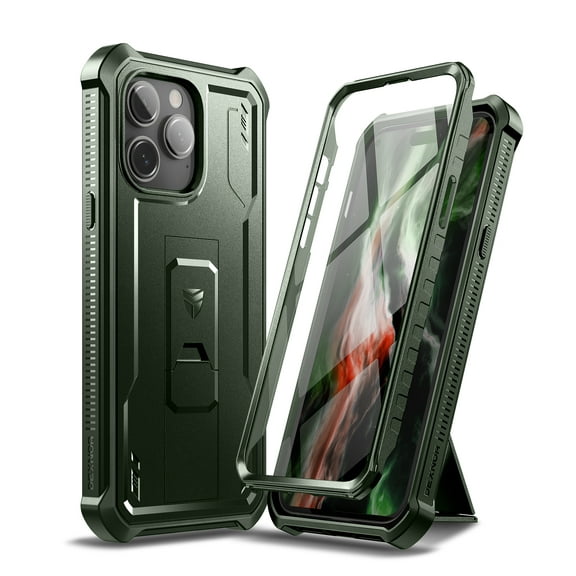 Dexnor for iPhone 14 Pro Max Case 6.7 Inch, [Built in Screen Protector and Kickstand] Heavy Duty Military Grade Protection Shockproof Protective Cover for iPhone 14 Pro Max, Green