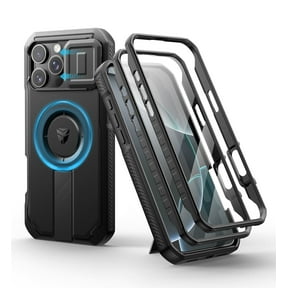 Dexnor for iPhone 16 Pro Max Case with Slide Camera Cover & Adjustable Kickstand & Built-in Screen Protector,Compatible with MagSafe Shockproof Bumper Case Heavy-Duty Magnetic Protective Cover,Black