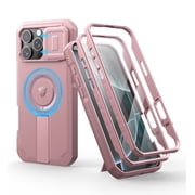 Dexnor for iPhone 16 Pro Max Case with Slide Camera Cover & Adjustable Kickstand & Built-in Screen Protector,Compatible