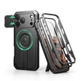 thumbnail image 1 of Dexnor for iPhone 17 Pro Max Case with Slide Camera Cover & Foldable Kickstand & Built-in Screen Protector,Compatible with MagSafe Shockproof Bumper Case Heavy-Duty Magnetic Protective Cover,Black, 1 of 7