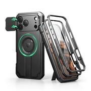 Dexnor for iPhone 17 Pro Max Case with Slide Camera Cover & Foldable Kickstand & Built-in Screen Protector,Compatible wi