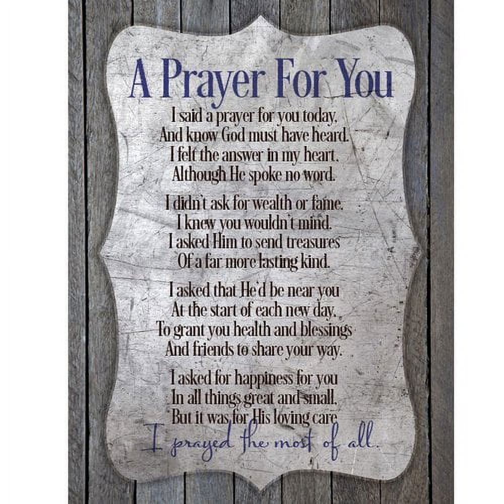 Dexsa A Prayer For You New Horizons Textual Art Wood Plaque