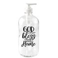 thumbnail image 1 of Dexsa God Bless Our Home 16 oz. Glass Soap Dispenser, 1 of 2