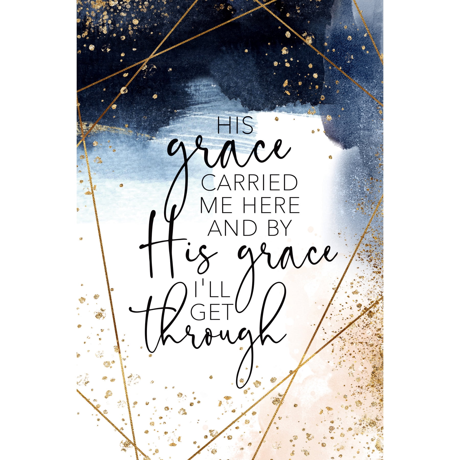 His Grace Carried Me MDF Wood Plaque with Easel and Hanger