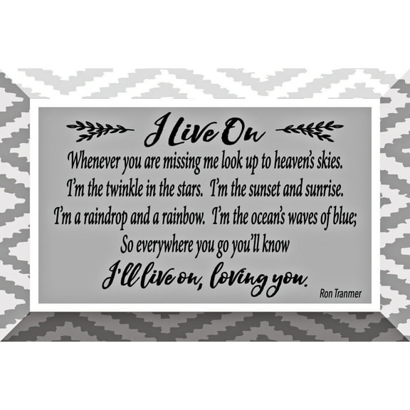 Dexsa I Live On Glass Plaque with Easel 4 inches x 6 inches