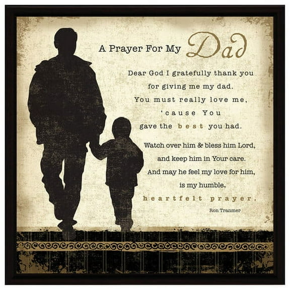 Dexsa Simple Expressions ''Prayer..My Dad'' Framed Textual Art