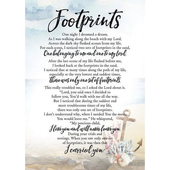 Dexsa Woodland Grace Footprints Textual Art on Wood