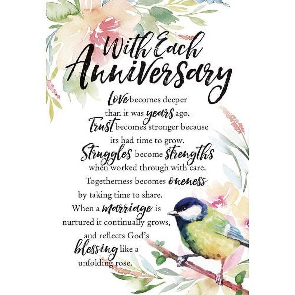 Dexsa Woodland Grace With Each Anniversary Textual Art on Wood