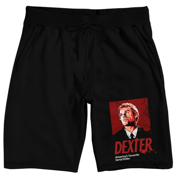 Dexter America's Favorite Serial Killer Men's Black Lounge Shorts-S