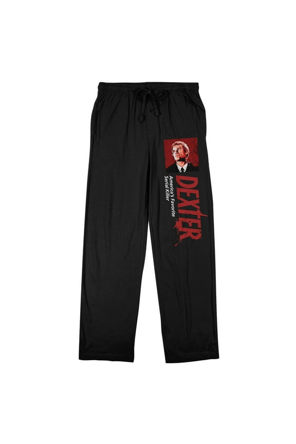 Dexter America's Favorite Serial Killer Men's Black Sleep Pants-XXL