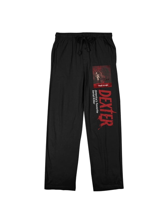 Dexter America's Favorite Serial Killer Tonight's the Night Men's Black Sleep Pants-M