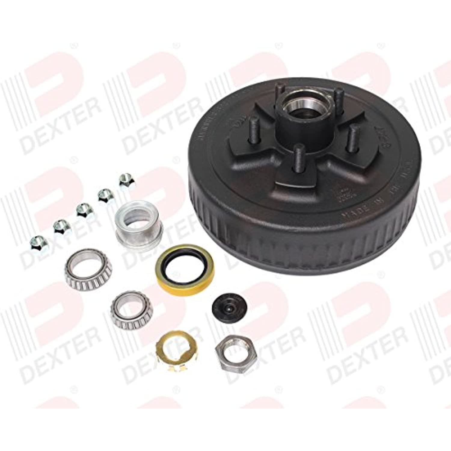 Dexter Axle Hub and Drum Kit (K08-247-94) with Grease Bearing, Spindle ...