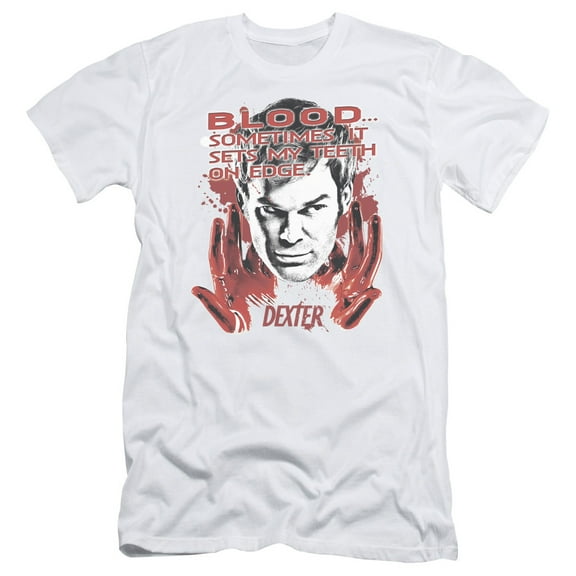 Dexter Blood Adult 30/1 T-Shirt White