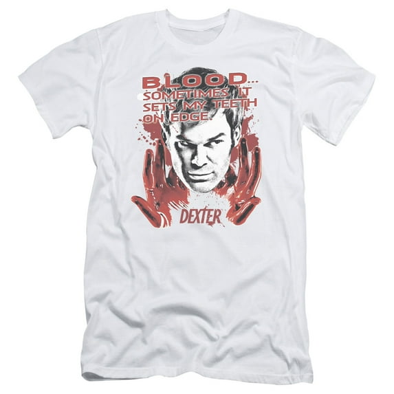Dexter Blood Adult 30/1 T-Shirt White