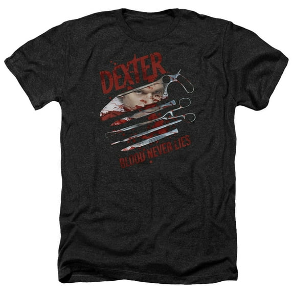 Dexter - Blood Never Lies - Heather Short Sleeve Shirt - Medium