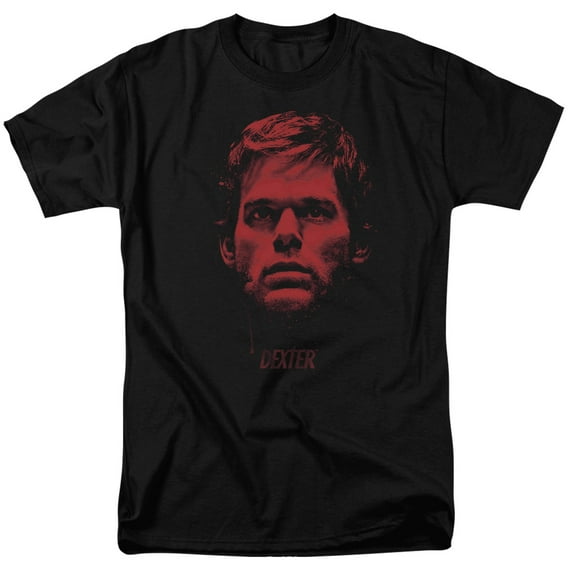 Dexter Bloody Face Adult 18/1 T-Shirt Black