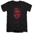 thumbnail image 1 of Dexter Bloody Face Adult V-Neck T-Shirt 30/1 T-Shirt Black, 1 of 1