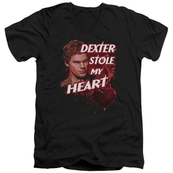 Dexter - Bloody Heart - Slim Fit V Neck Shirt - Medium