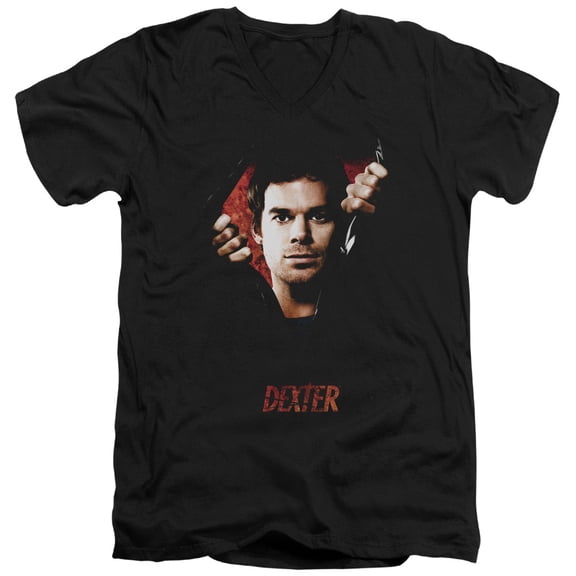Dexter Body Bad Adult V-Neck T-Shirt 30/1 T-Shirt Black