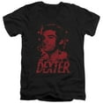 thumbnail image 1 of Dexter Born In Blood Adult V-Neck T-Shirt 30/1 T-Shirt Black, 1 of 1
