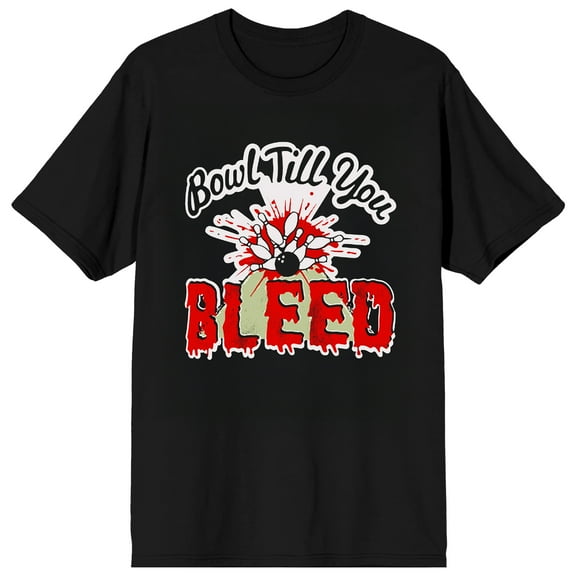 Dexter Bowl Till You Bleed Adult Black Crew Neck Short Sleeve T-shirt-Medium