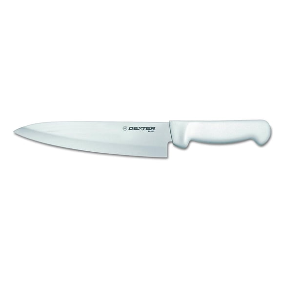 Dexter- CintBllTer P94801B 8" Cooks Knife with White Polypropylene Handle