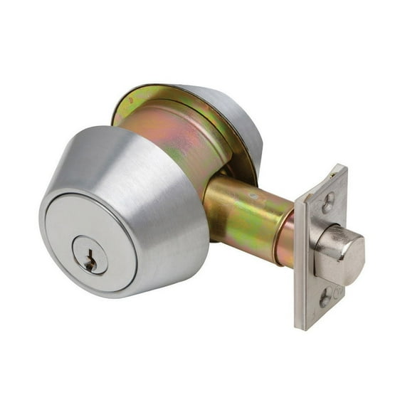 Dexter Commercial Hardware DB2000-DCT-626-KDC Grade2 Double Cylinder Deadbolt, Satin Chrome