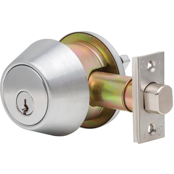 Dexter Commercial Hardware DB2000-SCT-626-KDC Grade2 Single Cylinder x Turn Deadbolt, Satin Chrome