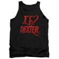 thumbnail image 1 of Dexter I Heart Dexter Adult Tank Top Black, 1 of 1