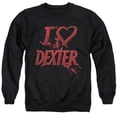 thumbnail image 1 of Dexter - I Heart Dexter - Crewneck Sweatshirt - XX-Large, 1 of 2