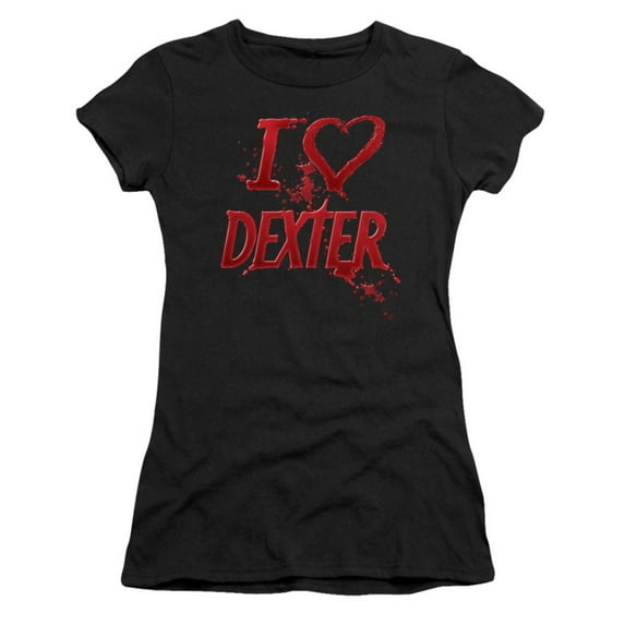 Dexter I Heart Dexter Junior Women's T-Shirt Sheer Black