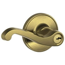 Dexter J54-LAS Single Cylinder Keyed Entry Leverset from The Lasalle Series, Antique Brass