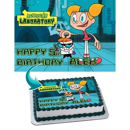 Dexter Laboratory Edible Cake Image Topper Personalized Picture 1/4 Sheet (8"x10.5")